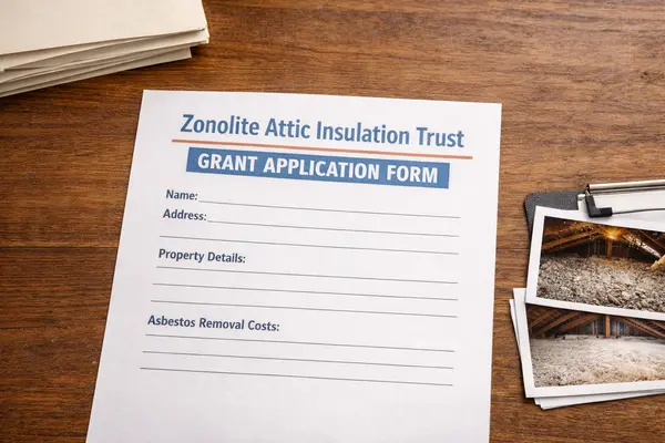 Zonolite Attic Insulation Trust grant application form for vermiculite asbestos removal funding